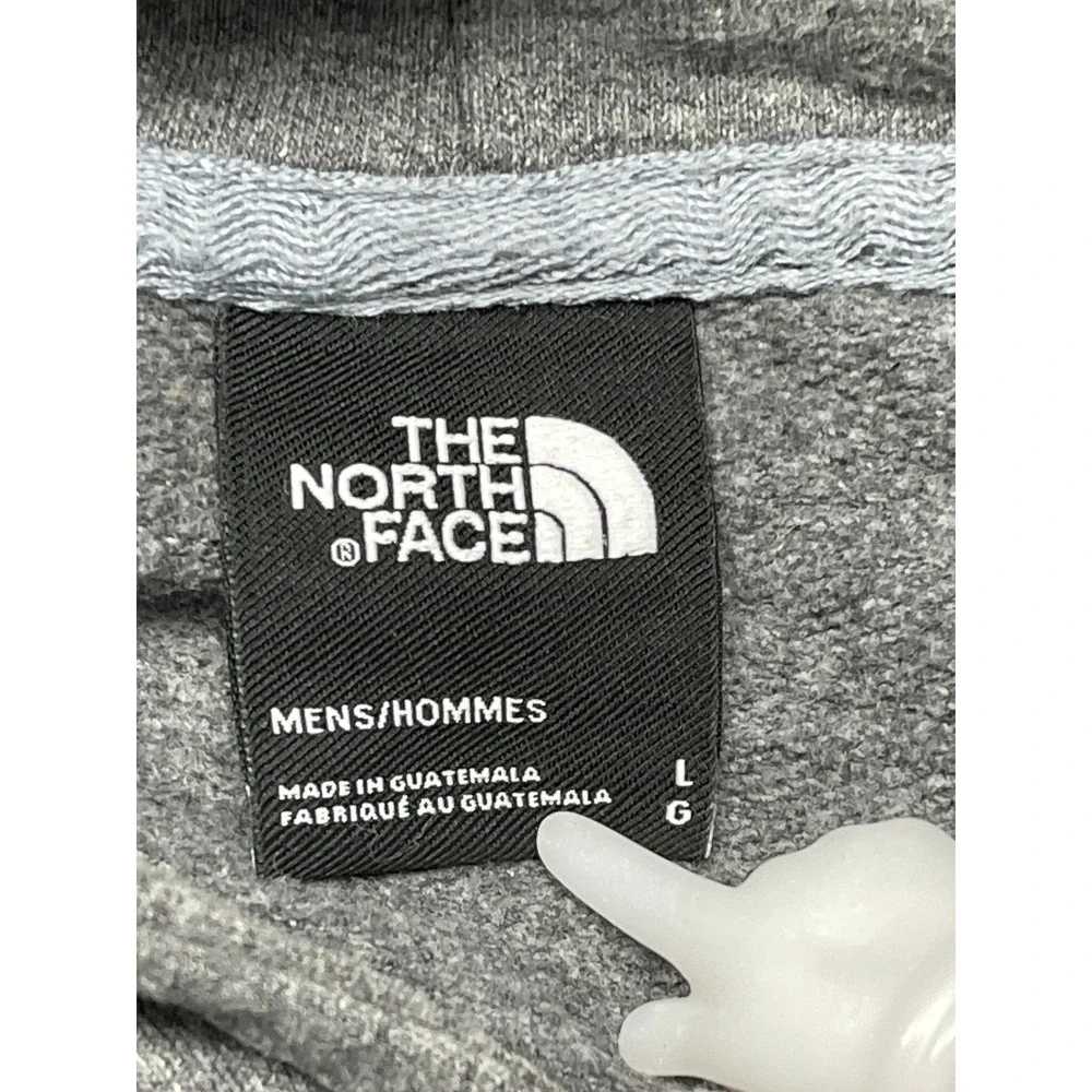 The North Face Hoodie Poly Cotton Viscose Gray Skier Graphic Large Mens